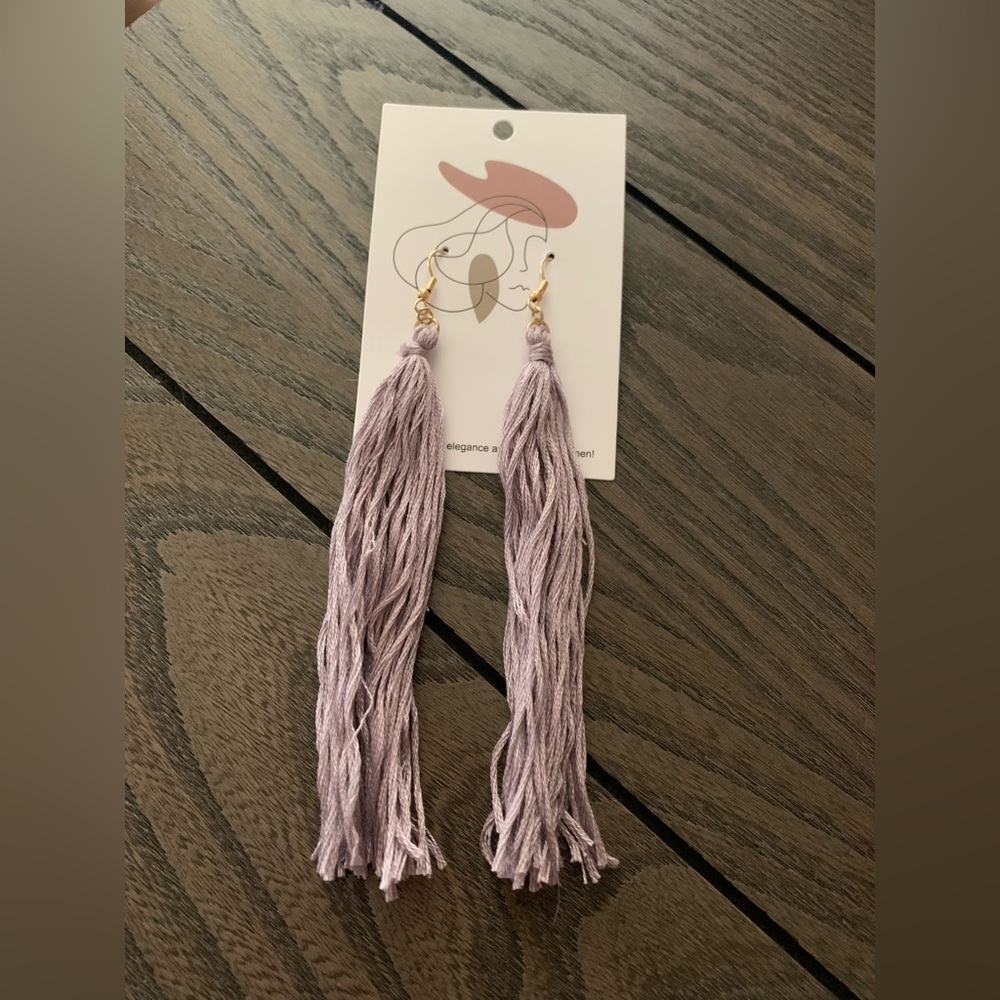NWT Purple Tassel Earings